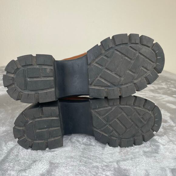 Y2K Madden Girl Loafers Sz 7.5 Brown Chunky Lug Chain Indie Sleaze Whimsigoth - Picture 5 of 8